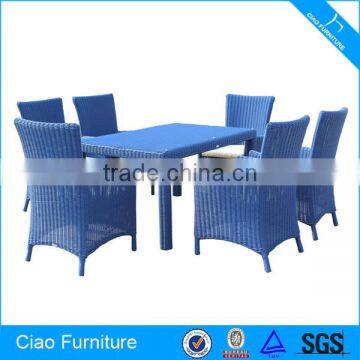 High quality wicker furniture hotel outdoor rattan dining table and chair