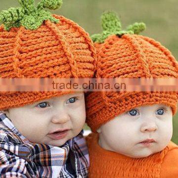 Infant Toddler Pumkin hat Crochet Baby Pumpkin Hat Halloween Hat Baby girls boys beanie Photo Props