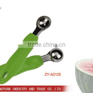 ZY-A2125 High Quality Stainless Steel Watermelon Baller Fruit Baller Watermelon ice cream ice Spoon