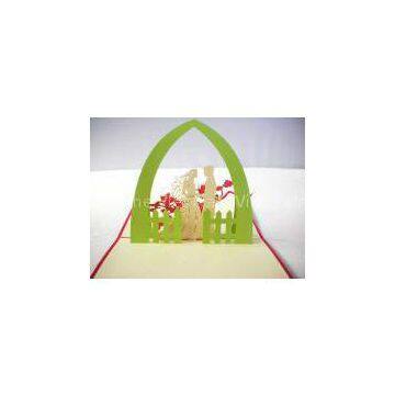 Wedding 3D pop up greeting card