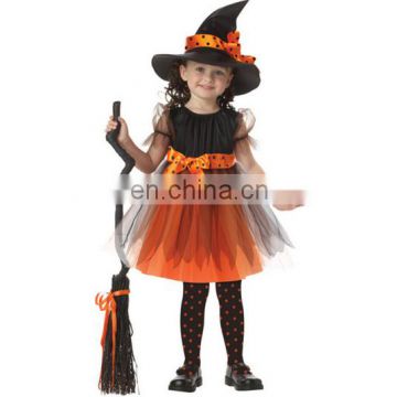 child Halloween witch cos play costume dress