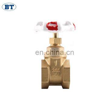 BT4002 Red handle 2"inch brass water gate valve