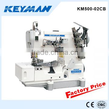KM500-02CB High speed flat-bed interlock sewing machine for rolled edge sewing machine needle guard 500 sew machine