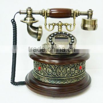 Resin material red jewelry caller id antique analog telephone