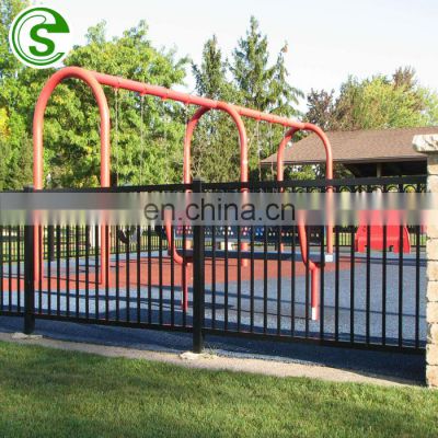 China steel fence house front yard metal fencing panels