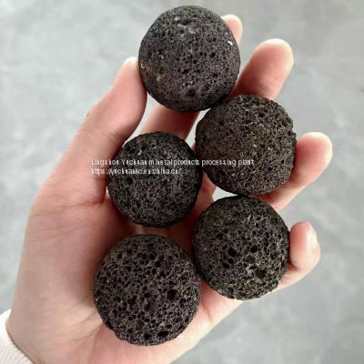 A volcanic rock ball used for barbecue, aromatherapy, and spa