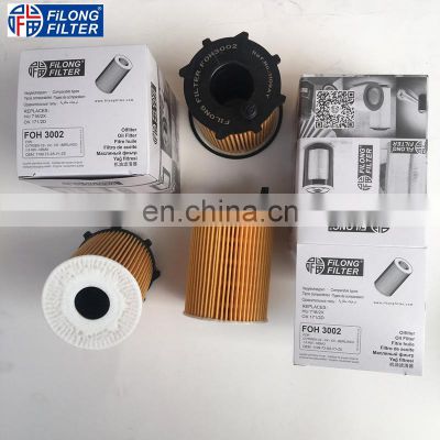 FILONG manufacturer filter automobile Element Oil filter  FOH-3002 HU716/2x 1109.S5 1109AY OE667/1 CH9657AECO \tE40HD105 OX171/2D