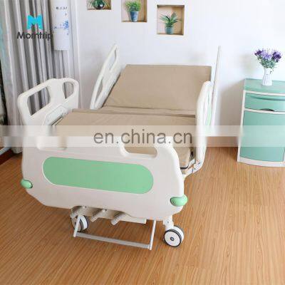 Hot Sale Hospital Stainless Steel 3 Cranks Manual Pediatric Adult 4 Section Frame Hospital Medical Bed