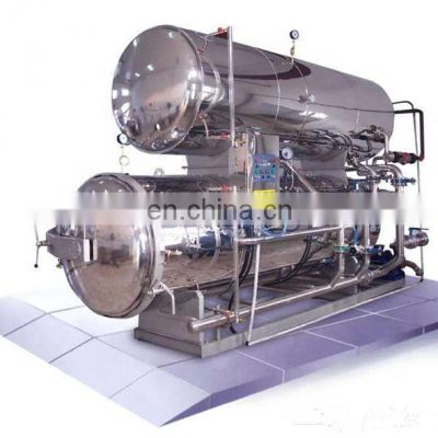 Latest water shower type horizontal Retort sterilizer /steam water spray autoclave for food and beverage