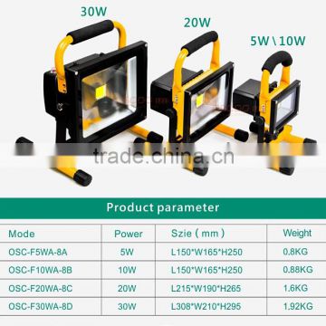 10W 20W 30W 50W led camping light with battery for emergency lighting with car charger