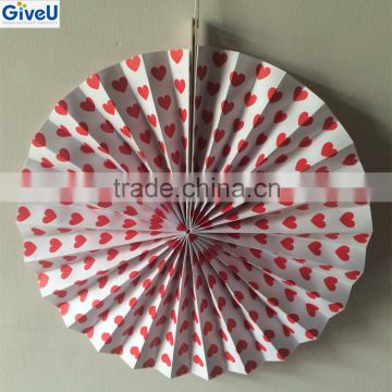 Europe Regional Feature and Paper Material Handmade Hanging Wedding Round Paper Fan Decorations