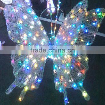 new butterfly motif light iron frame 3D acrylic motif light