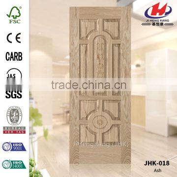 JHK-018 Straight Line And Graven Chinese Ash Veneer Complex Door Skin Manufacture