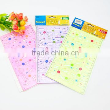 Wholesale Patterning Letter Plastic Ruler Template Design Rulers
