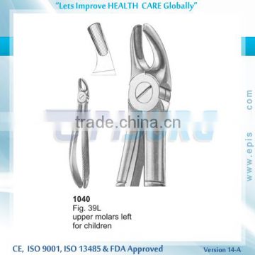 Extraction Forceps, upper molars left for children, Fig 39L, Periodontal Oral Surgery