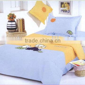 orange twin cotton embroidery 100% cotton crib bedding set