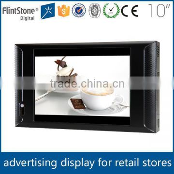 Flintstone 10 inch retail store lcd screen, supermarket usb sd card player
