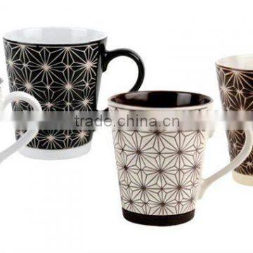 11oz ceramic coffee mug with silicon bottom with silk printing