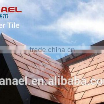 Factory sale fish rectangle copper roof, fiber glass roof tile