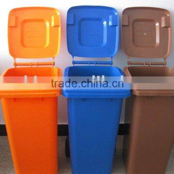 EN840-240liter outdoor HDPE dustbin with wheels