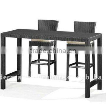 All weather Pub Table with Backless rattan Barstools-bar furniture