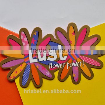 flower shape hangtags