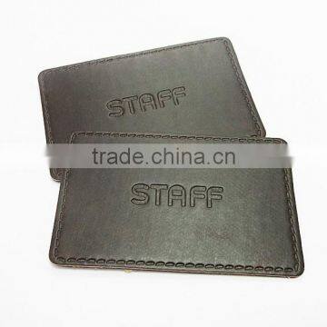 High Quality Debossed Leather Patches for Jeans, Garment, Shoes, Hats and Bags