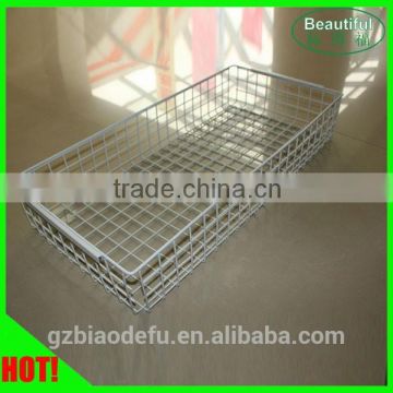 Slatwall basket,hanging basket for slatwall,metal basket