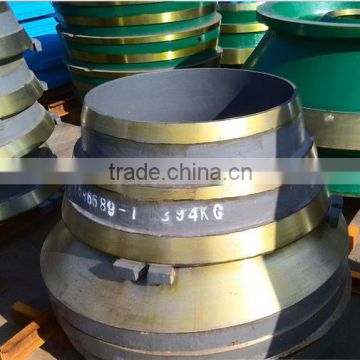 High Manganese Mantle and Bowl Liner for Cone Crusher Spare Parts machine in shanghai china