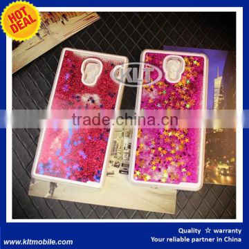 KLT- Glitter Stars Liquid Quicksand Case Cover For Samsung Note 4 N9100