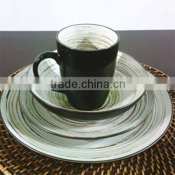 Hand made crackle dinner set manufactory factory direct