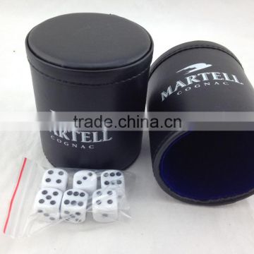 Factory direct supply leather dice cup,can custom logo