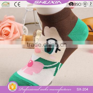 SX-204 low price bulk wholesale cotton knitted colored cotton socks for women girls lace socks women spandex and nylon ankle