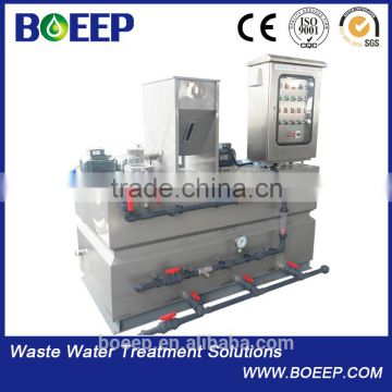 polymer preparation and mixing unit for sludge dewatering project