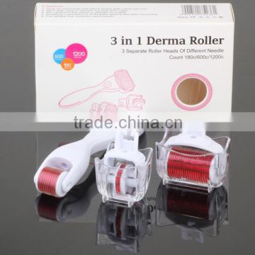 3 in 1 Derma Roller Micro Needle Skin Care Anti-Hair Removal Wrinkle Remover Best Selling Product