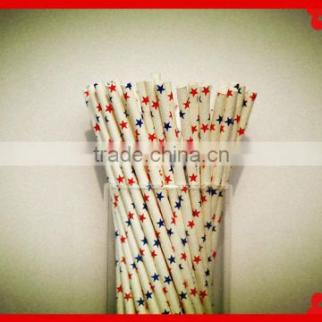 Wholesale 100% eco-friendly disposable paper straws for birthday party