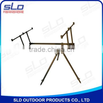aluminum fishing rod pod for 3 rods with tripod