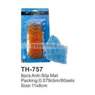 8pcs anti-slip PVC plastic small bathroom mat shell shape