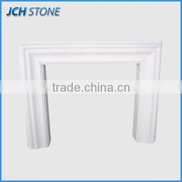 Stone carving marble stone white electric fireplace