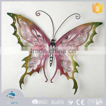 New product popular good quality cast wrought iron butterfly wall decor