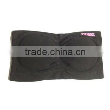 seamless strapless tube bra with cup