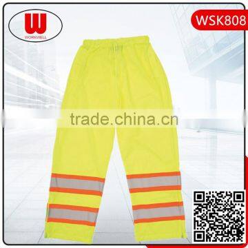 High quality reflective waterproof rain pants