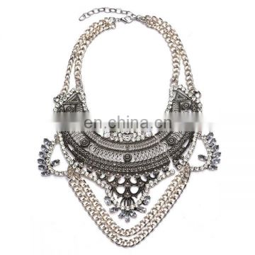 Ancient Customs Beautiful National Statement Layered Tribal Necklace