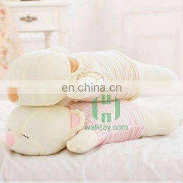 HI CE new design white teddy bear pillows with t shirt bear pillow doll for sale