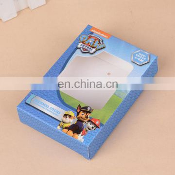 2017 new hot sale factory made Top-bottom flat bottom luxury gold paper folding box for socks packaging