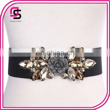 China factory customize wholesale women trendy elastic corset belt with crystal