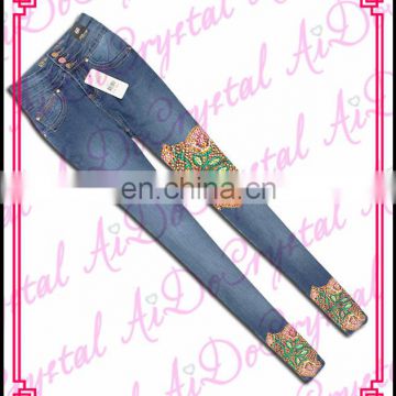 Aidocrystal Hot fashion high quality designer heavy scratch raw denim mens skinny denim biker jeans