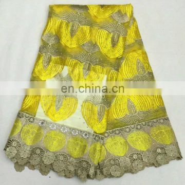 African Mesh Lace 2016 High quality african cord Lace /guipure french lace Fabrics with stones W16011701
