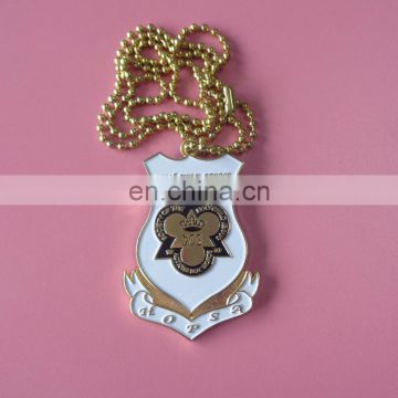 2017 customized promotional gold plate dog tag necklace soft enamel dog tag necklace