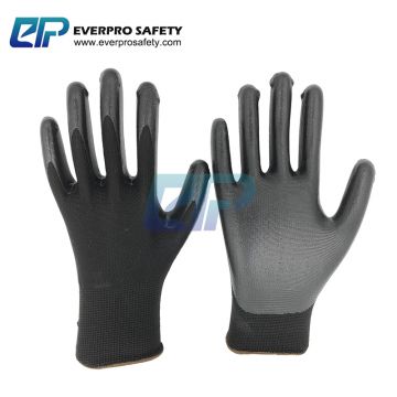 Oil resistant 13G Polyester Liner Nitrile Dipped Work Gloves with EN388 4121X